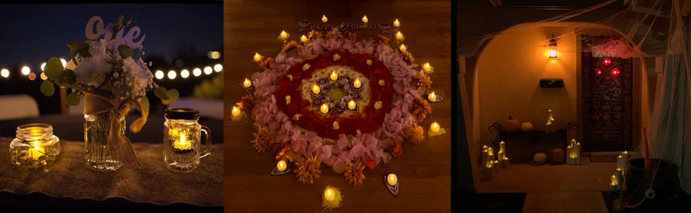 LED Candles 48/24/12 Pack Battery Operated Candles Batteries Lights Candles to Create Warm Ambiance Naturally Flickering Bright