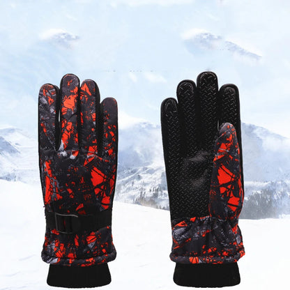 Muffole da neve stampate regolabili per bambini – Calde muffole da sci per bambini e bambine