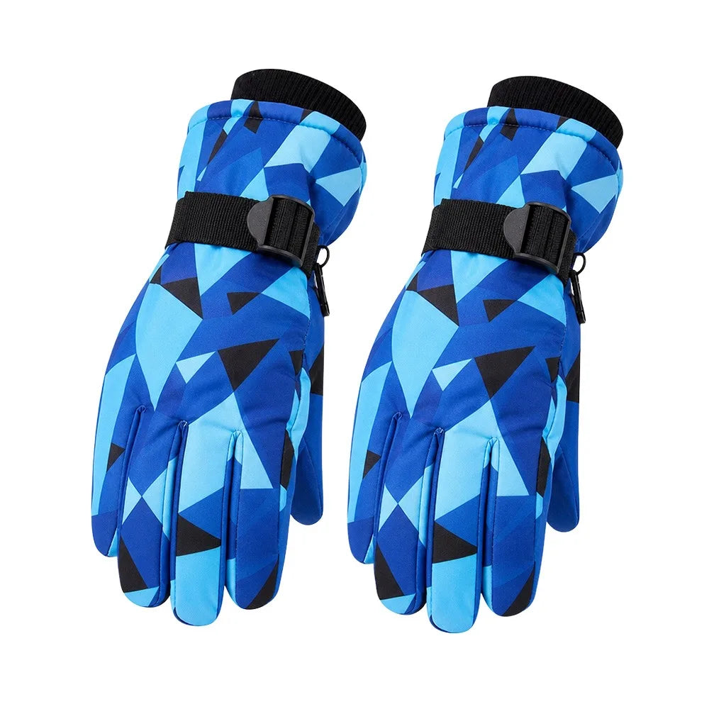 Youth Ski Gloves – Windproof Non-Slip Snow Gloves (Ages 9–15)