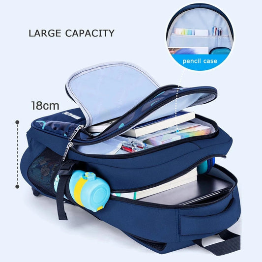 Kids School Backpack for Boys | Lightweight Oxford Bookbag for Primary & Teen Students