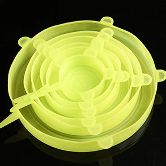 Silicone Stretch Lids – 6-Piece Reusable Food & Bowl Covers