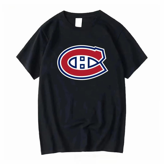 Montreal Canadiens Logo T-Shirt | Vintage Washed Unisex Fan Tee