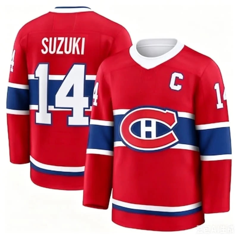 2026 Montreal Canadiens Dobson #53 Hockey Jersey | Classic Red White V-Neck Fan Top