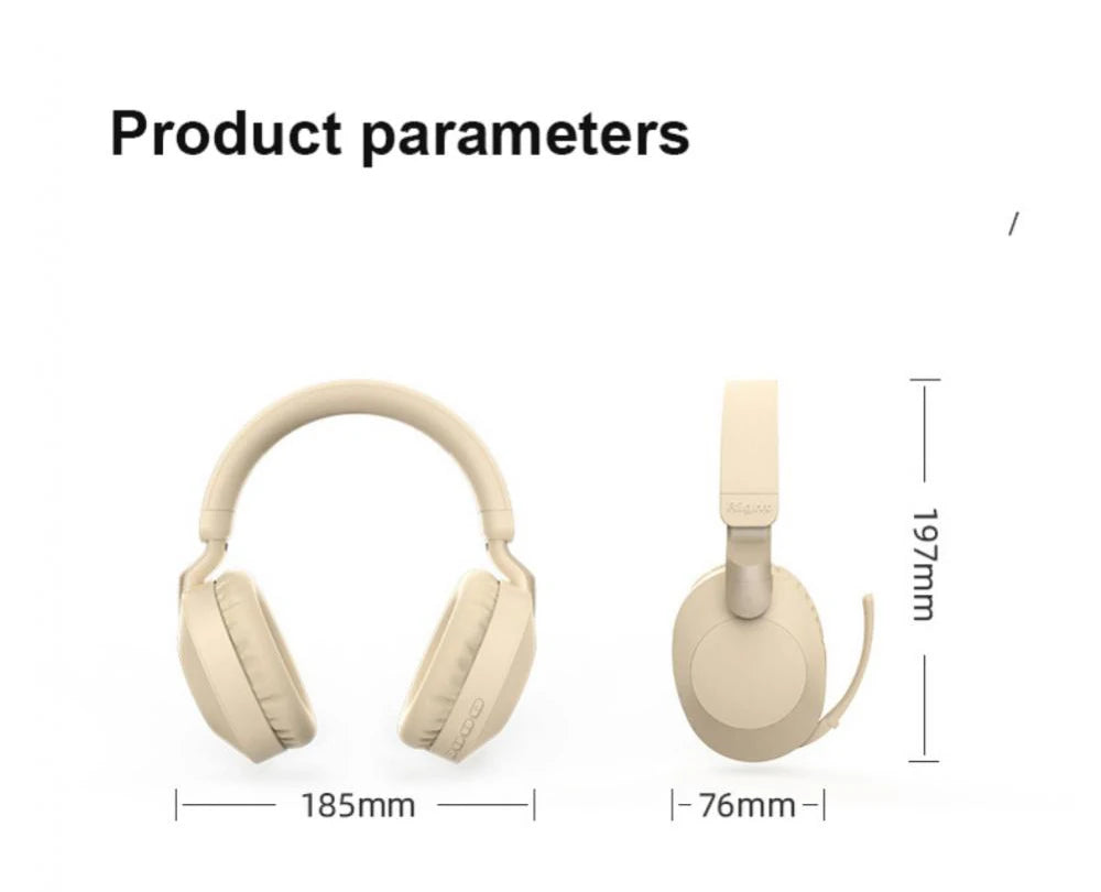 Wireless Bluetooth Over-Ear Headphones – BT 5.1, Built-In Mic, Wired or Wireless