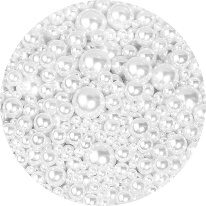 Perles en vrac pour bijoux DIY | Perles d'imitation en ABS blanc