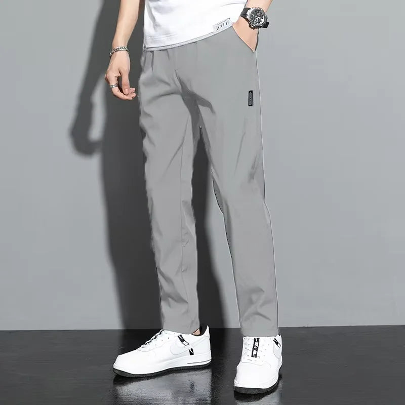 Men's Lightweight Ice Silk Business Casual Pants