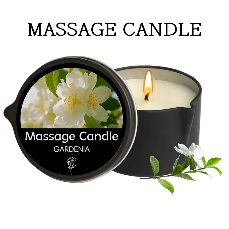 Amber Vanilla Massage Candle, Soy Wax Scented Candles - Ideal for Creating Relaxing Ambience & Holiday Gifting, Gifts for Women