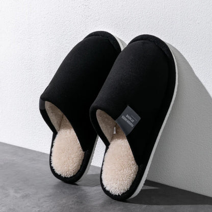 Men's Plush Winter Slippers – Warm Non-Slip House Shoes