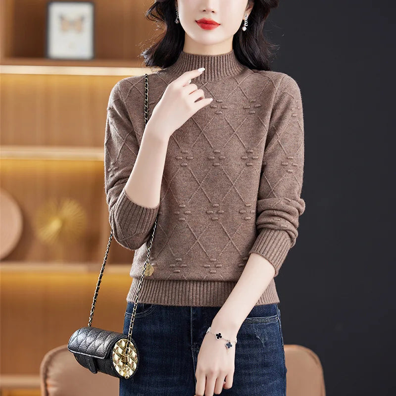 Women's Mock-Neck Knit Sweater