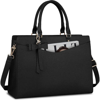 Borsa da lavoro da donna in similpelle per laptop da 15,6" - Borsa portadocumenti leggera