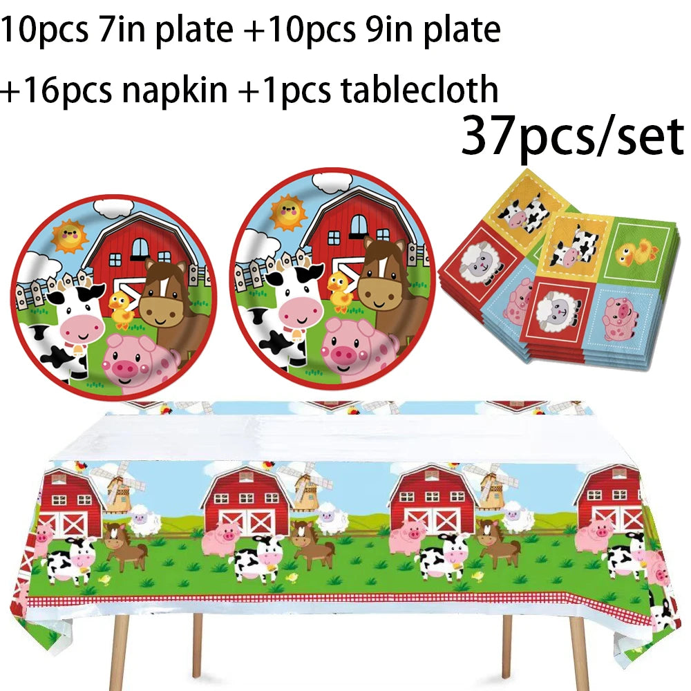 Farm-Themed Kids' Party Decorations & Tableware