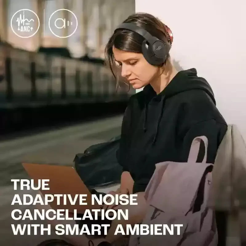 JBL Tune 770NC Wireless Bluetooth Headphones Noise Cancelling Earphone Music Sports JBL engineers have meticulously crafted