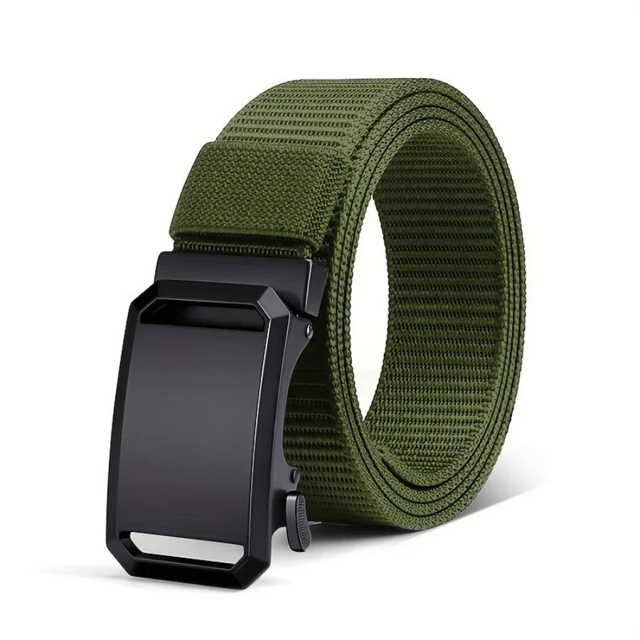 Automatic Buckle Canvas Belt for Men – Casual Outdoor & Work Belt