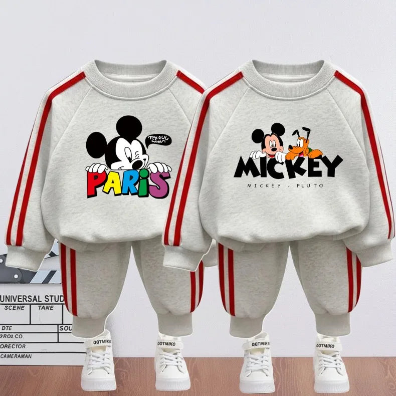 Boys' Side Stripe Tracksuit - Hoodie & Long Pants 2-Piece Set, 9M-8Y