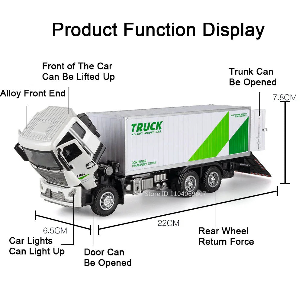 1:32 Die-Cast Produce Transport Truck – Fruit & Veggie Container Toy
