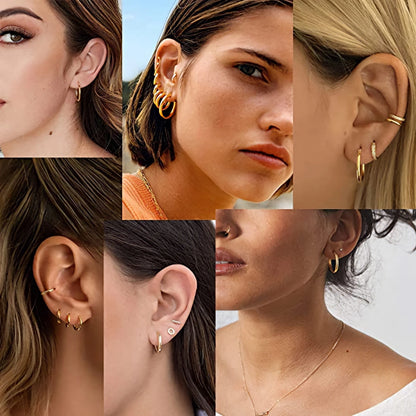 Stainless Steel Huggie Hoop Earrings – Small Gold or Silver Hoops
