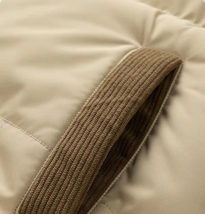 Men's Winter Jacket Hooded Casual Warm Cotton Jacket Thickened Fleece Lined Zipper Front Parka Winter Cold-Proof Coat 2026