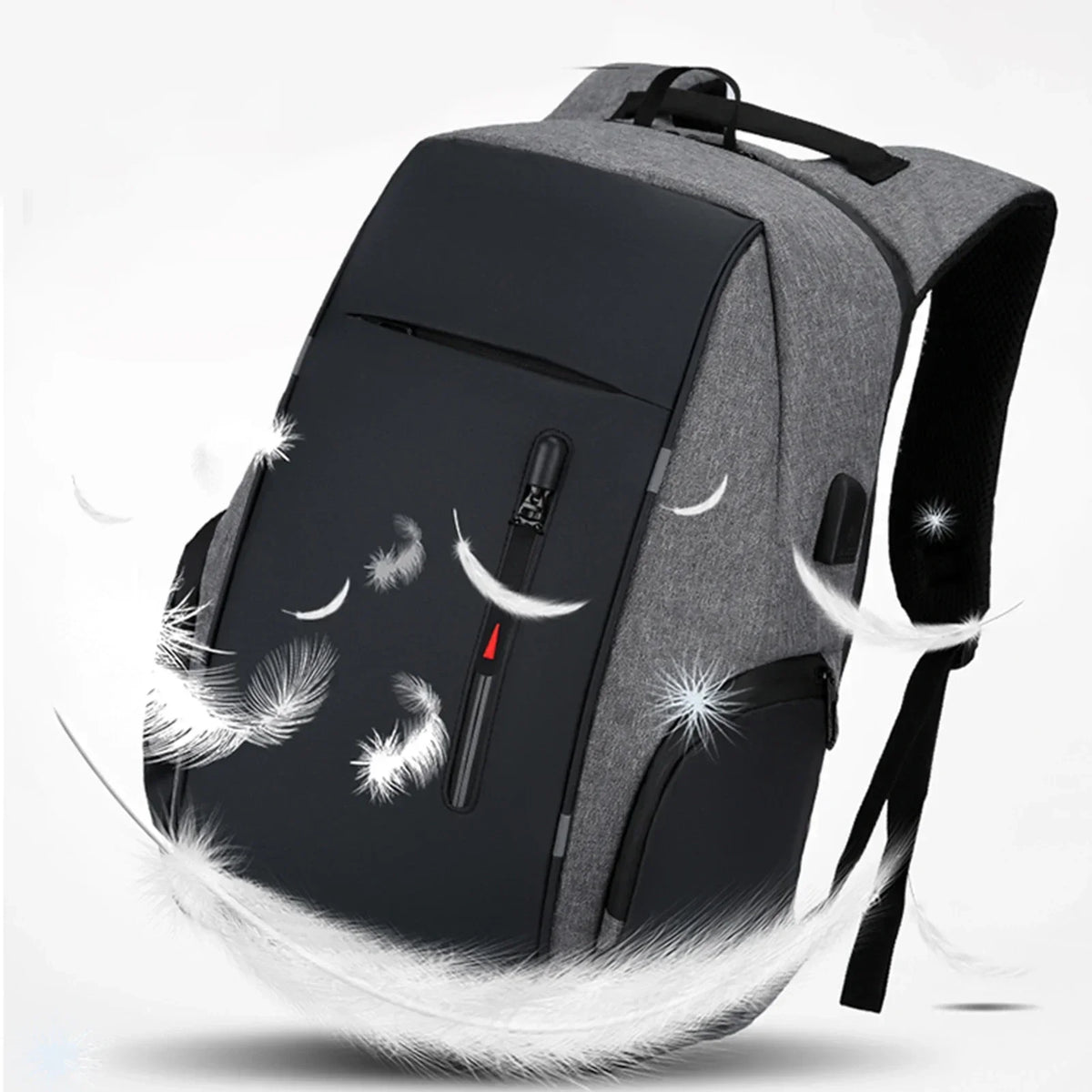 17" Laptop Backpack with USB Charging Port - Waterproof Travel Bag for Men & Women
