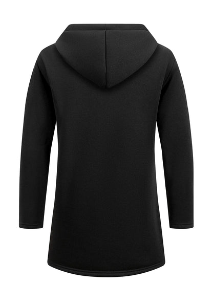 Kapuzenjacke für Herren mit Reißverschluss für den lässigen Lagenlook