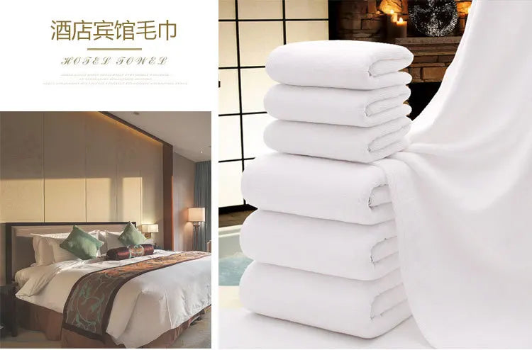 White Hotel Hand Towels – Thick Cotton, 35 × 75 cm, 5 or 10 Pack