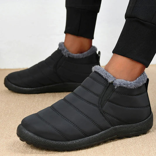 HAJINK Men's Plush-Lined Slip-On Winter Boots