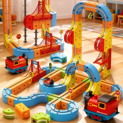 Magnetic Magic Track Train Set – DIY Electric Car Railway for Kids