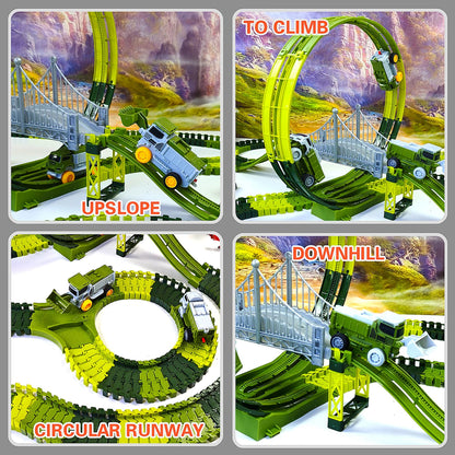 Dinosaur Magic Race Track Set – Flexible Climbing Track with Cars