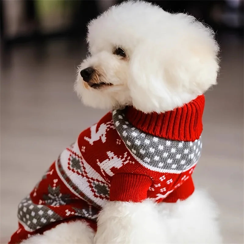 Knitted Christmas Pet Sweater for Small Dogs & Cats