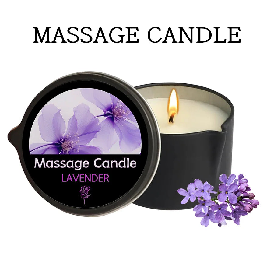 Amber Vanilla Massage Candle, Soy Wax Scented Candles - Ideal for Creating Relaxing Ambience & Holiday Gifting, Gifts for Women