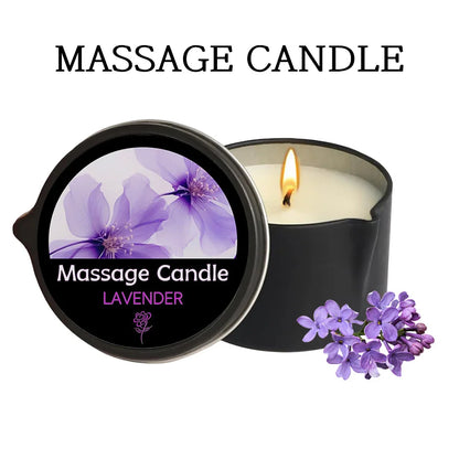 Massagekerze aus Sojawachs mit Amber und Vanille | Entspannende Aromatherapie-Kerze | Urlaubsgeschenk für Frauen