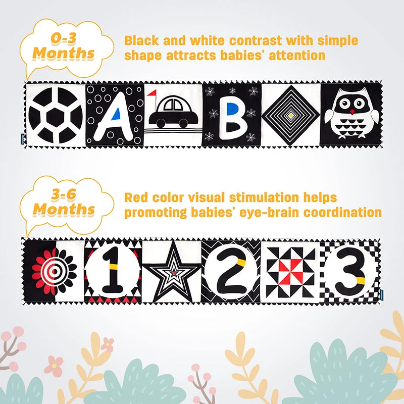 Baby Soft Cloth Book – Crinkle Sensory Book for 0–12 Months