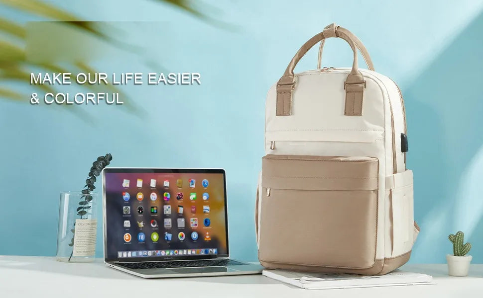 14"-15" Laptop Backpack with USB Charging Port - Tear-Resistant Business Daypack