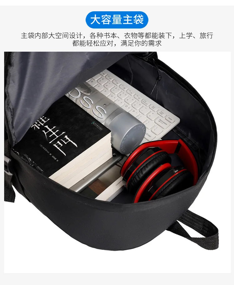 Multi-Functional Student Laptop Backpack - Large Capacity Commuter School Bag