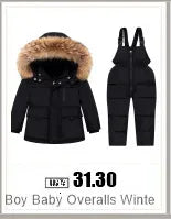 Autumn Winter Down Jacket for Girl Clothes Kids Overalls Snowsuit Baby Boy over Coat Toddler New Clothing Set Parka Real Fur
