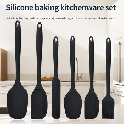 Silicone Kitchen Utensil Set – 6-Piece Spatula & Baking Tools