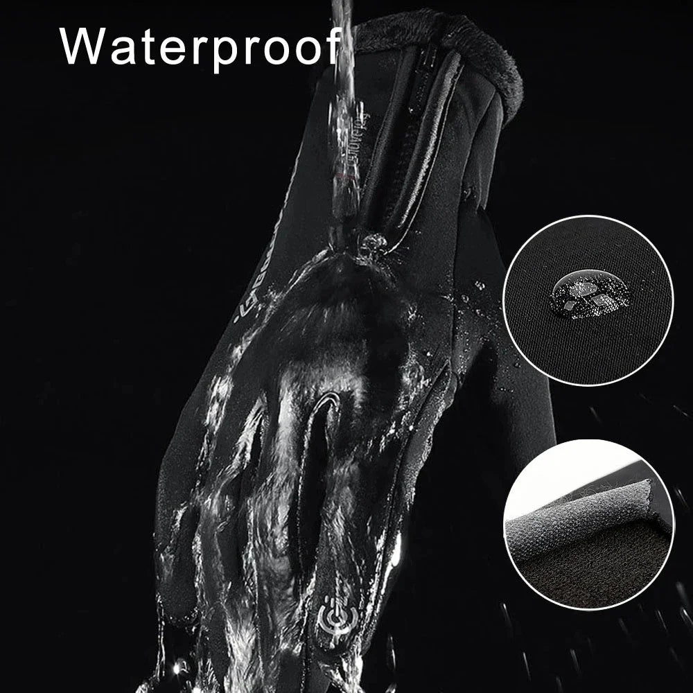 Flip-Finger Fishing Gloves – Fleece-Lined Touchscreen Winter Gloves