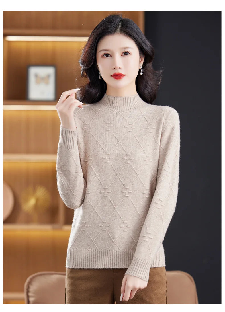Women's Mock-Neck Knit Sweater