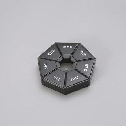 7-Day Pill Organizer – Compact Weekly Vitamin Case