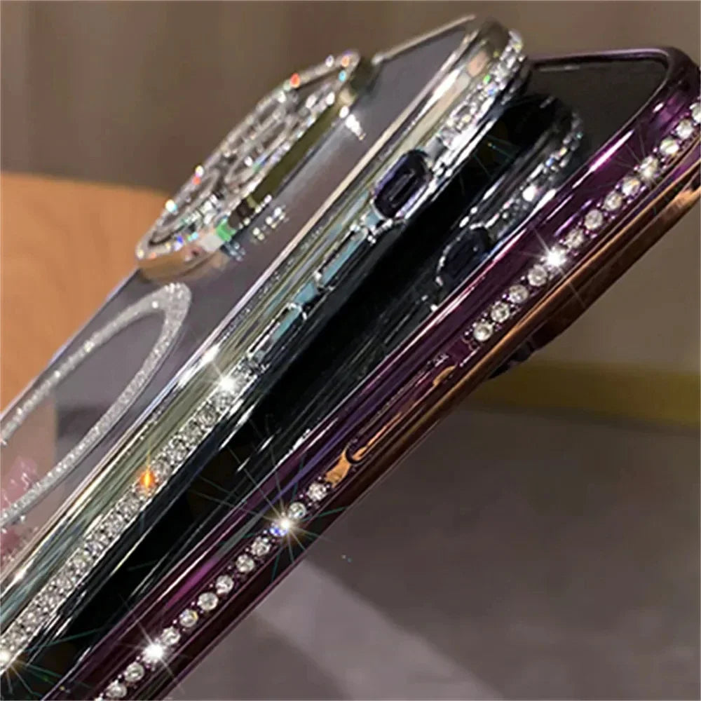 Glitter Clear Magnetic iPhone Case