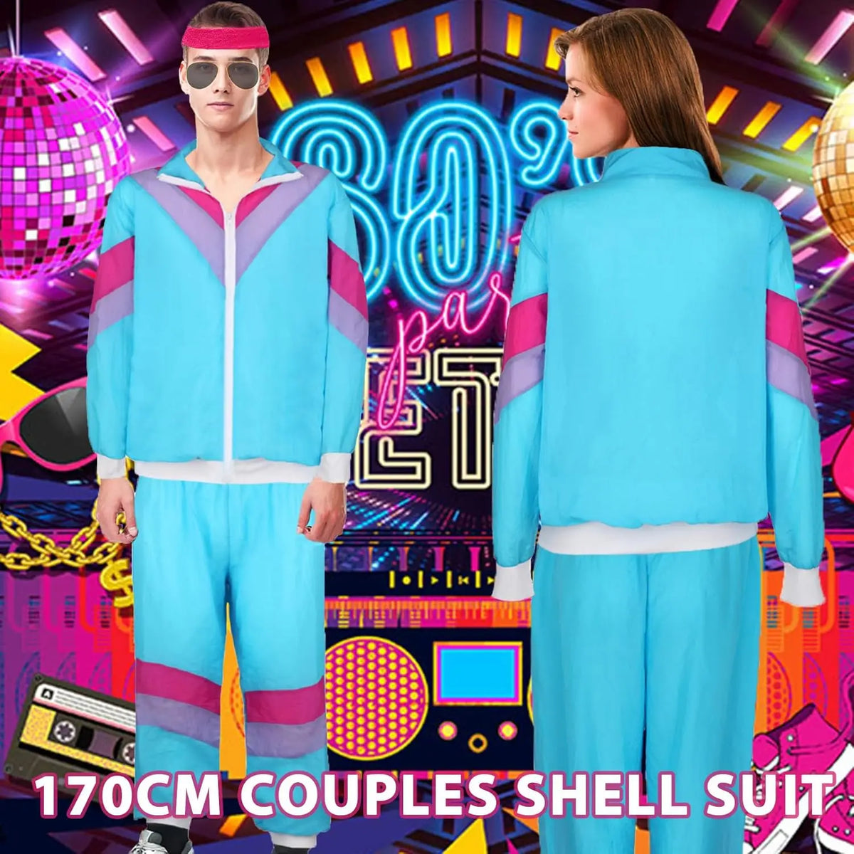 80s & 90s Retro Tracksuit Costume Set