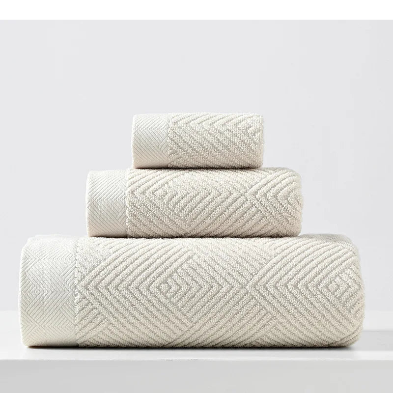 Soft Cotton 3-Piece Towel Set – Quick-Dry, 420 g