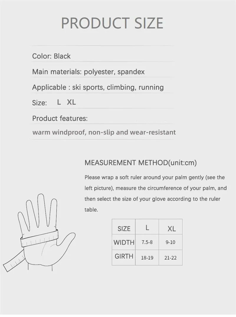 Touchscreen Winter Gloves – Water-Resistant Thermal Gloves for Men & Women
