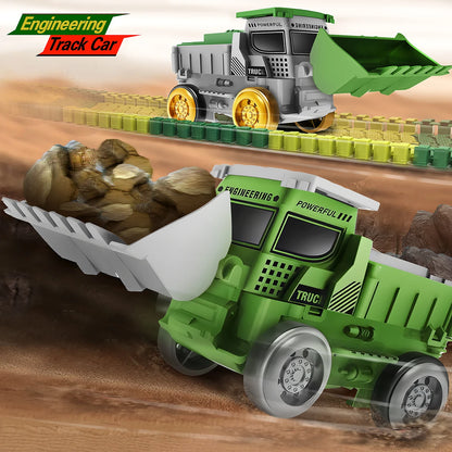 Dinosaur Magic Race Track Set – Flexible Climbing Track with Cars