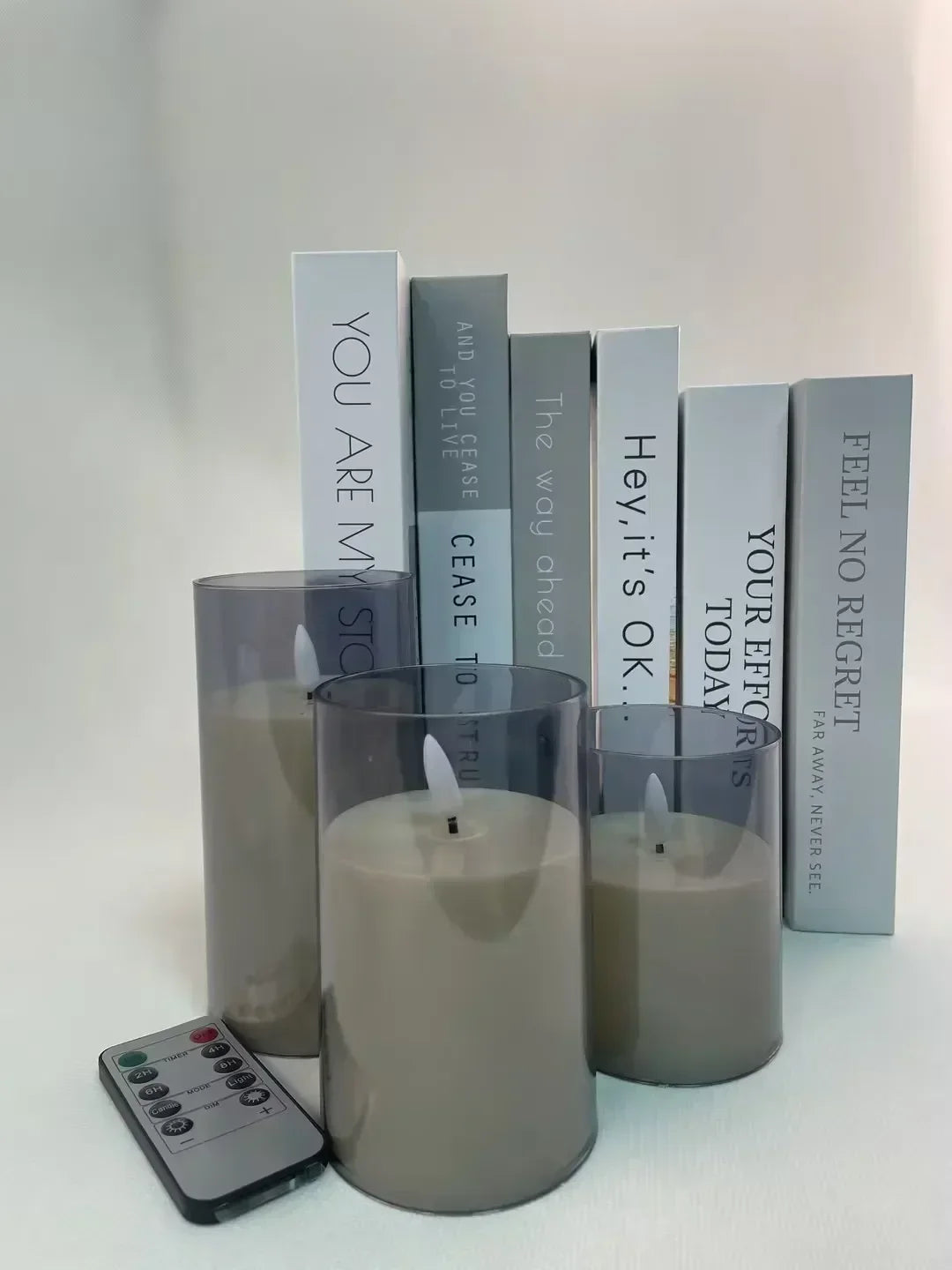Flickering LED Flameless Candles – Real-Look Acrylic Set with Remote & Timer