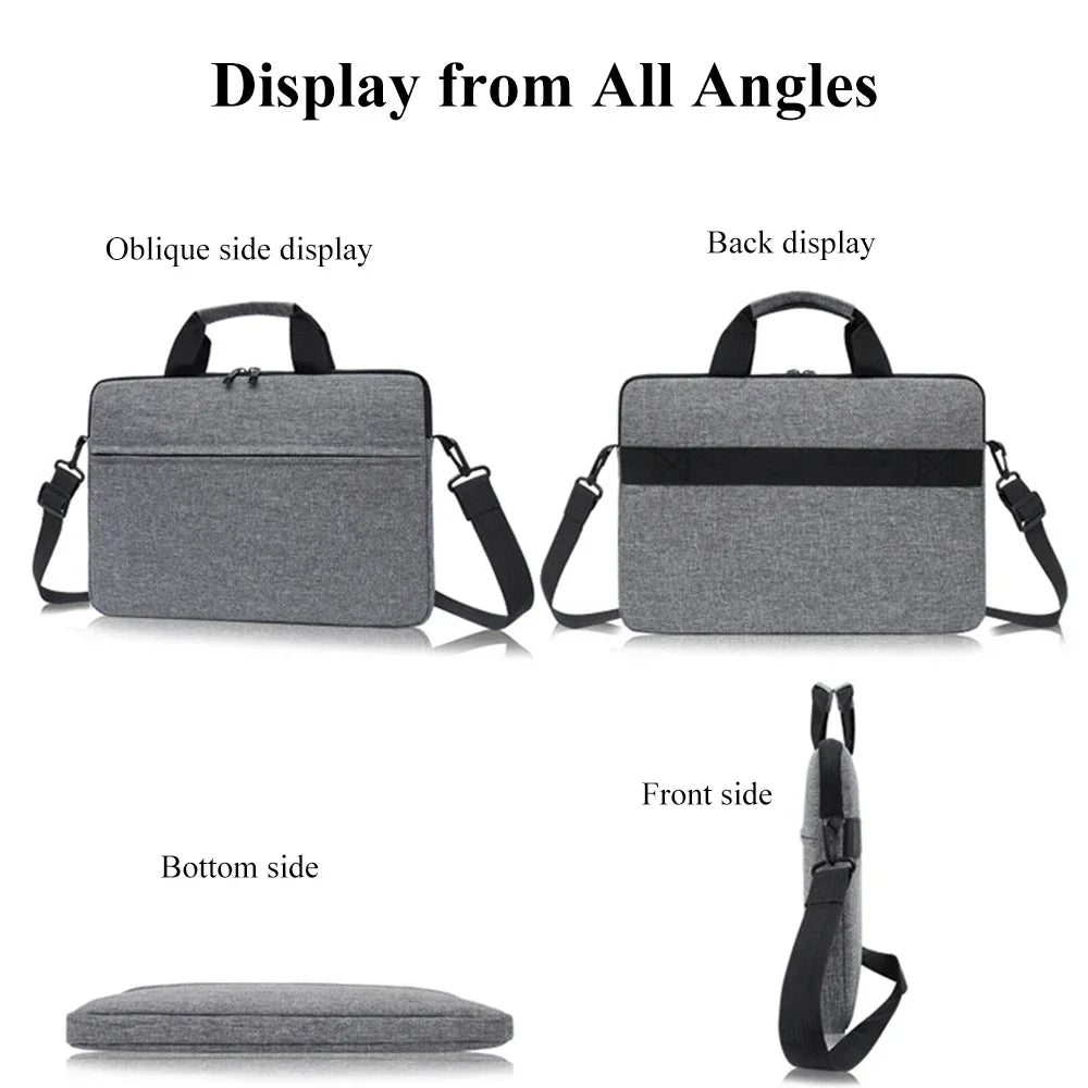 Water-Repellent Laptop Carry Case 13"-15" - Tablet Bag with Shoulder Strap