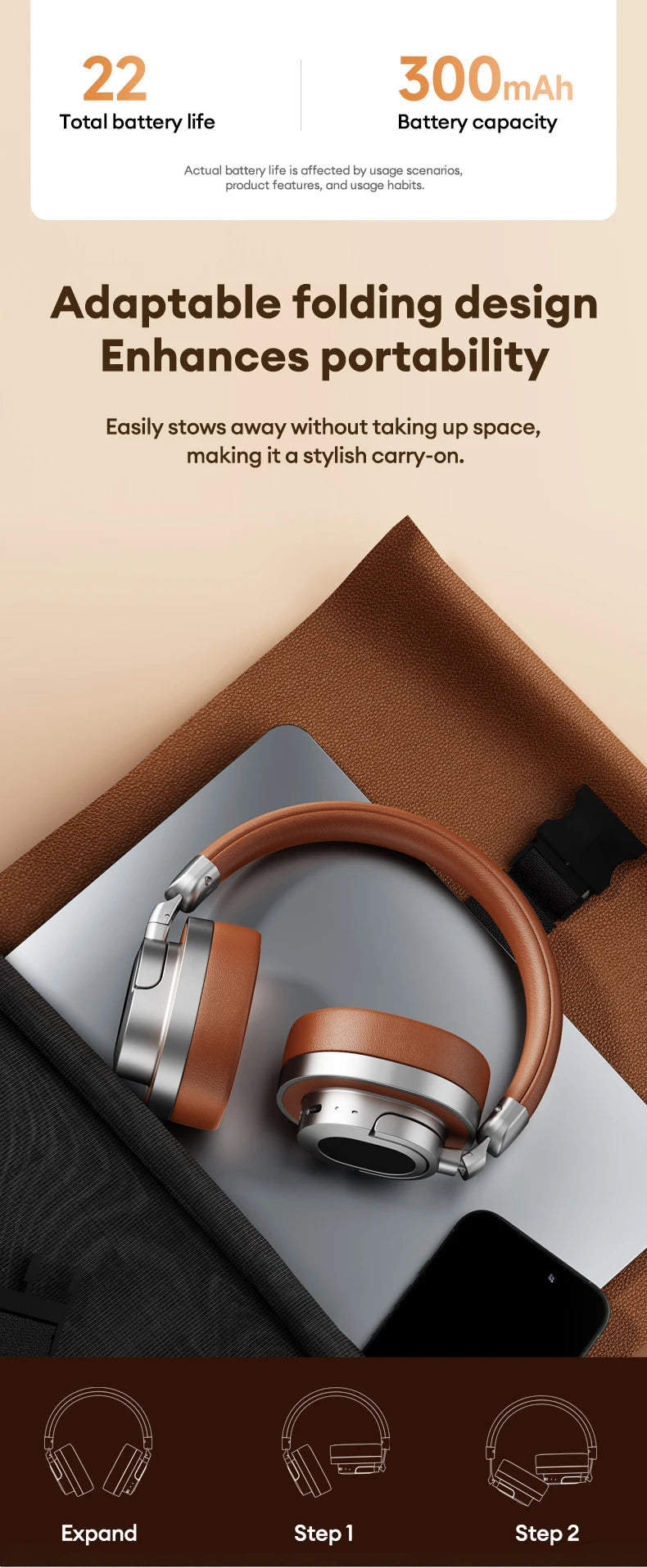 Lenovo LE602 Wireless Headphones – Bluetooth 6.0, 22-Hour Battery, Wired & Wireless