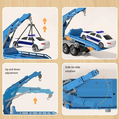 Inertia Rescue Crane Trailer Toy with Lights & Sounds