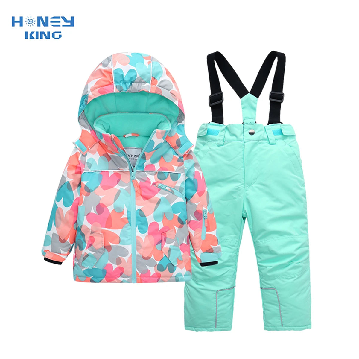 Girls Ski Suits Set Snowboard Coat Pant Waterproof Windproof Warm Children Outdoor Sportwear Young Teen Snowboard Skiing Suit
