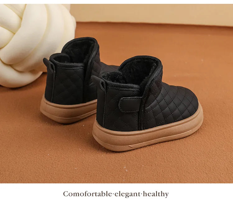 2026 Winter Plush Boots For Children Soft Warm Velvet Snow Boots For Kids Anti-slippery Waterproof Boy's Girl's Winter Boots