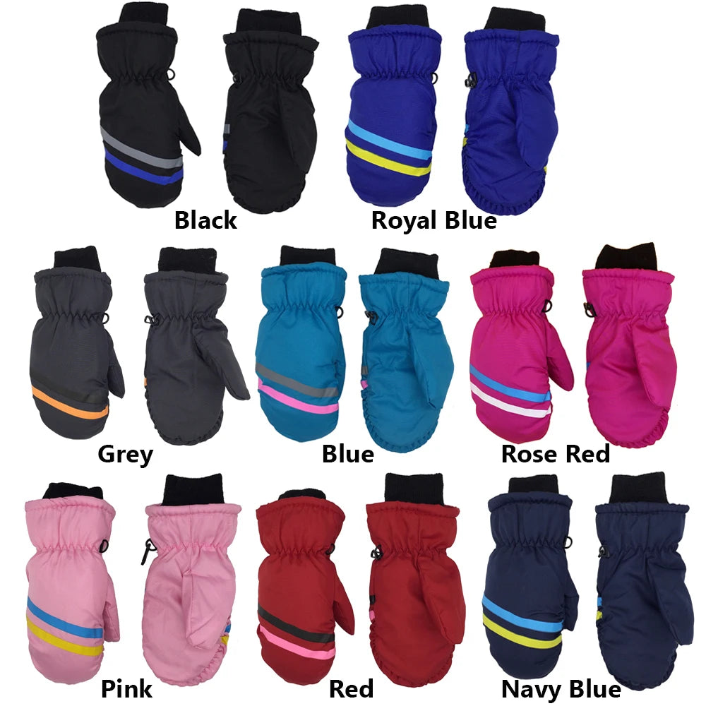 Kids' Insulated Snow Mittens – Long Cuff, Ages 1 to 12